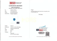 Украшение GRS GemResearch Swisslab  Кольцо с сапфиром 10,63 сt. "Blue"   