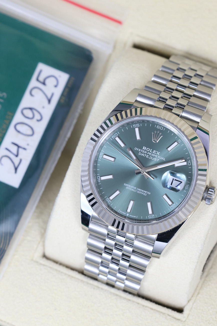 Часы Rolex  Datejust 41Mm Mint Green   126334