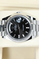 Часы Rolex  Day-Date 40 Oyster Perpetual Platinum Black Dial with Diamonds  228236