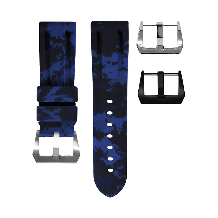 Часовой ремешок Panerai  Ремешок Для Часов Blue Digi Camo 44/47Mm Strap  