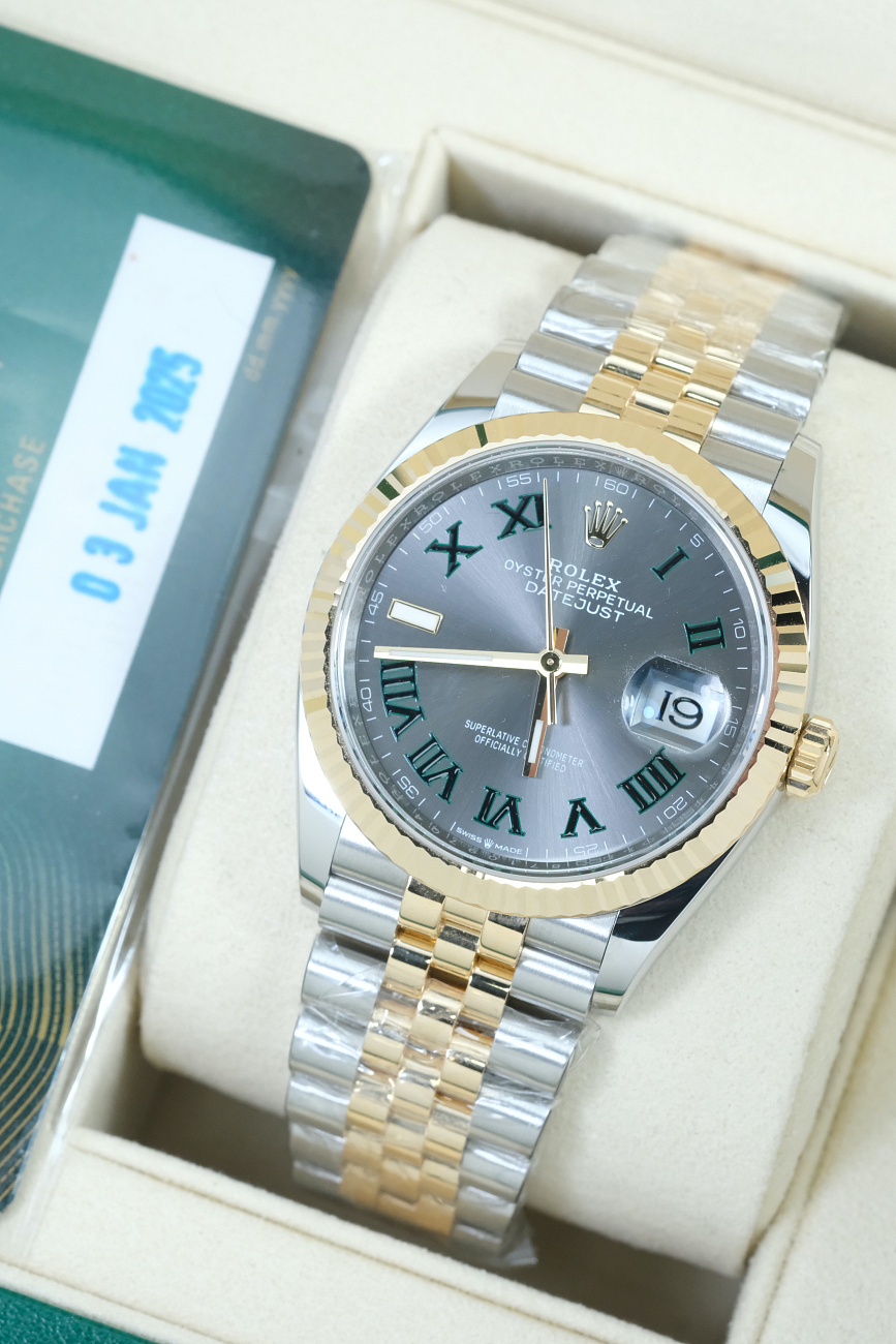 Часы Rolex  Datejust 36 Mm Wimbledon Steel Yellow Gold  126233-0035