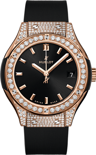 Заказать Hublot  Classic Fusion King Gold Pave  581.OX.1480.RX.1704