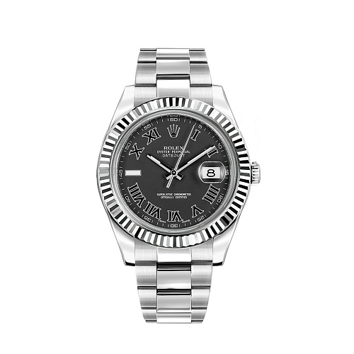 Часы Rolex  Datejust Ii 41Mm Steel And White Gold Black Roman  116334