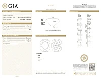 Украшение GIA  Кольцо с бриллиантом 1,51 ct. I/VS1   