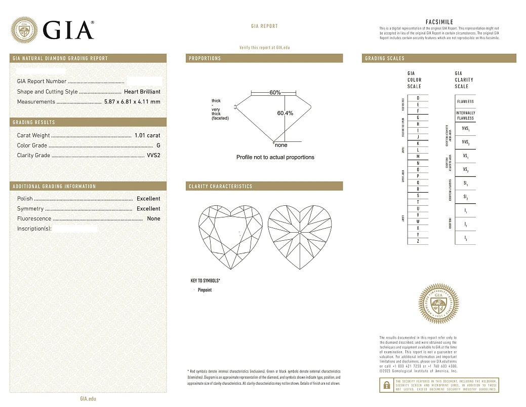 Украшение GIA  Серьги 1,01/1,01 ct. F-G/VVS2-VS2   