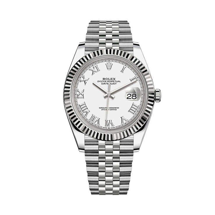Часы Rolex  Datejust Ii 41Mm White Dial Roman 2021  126334