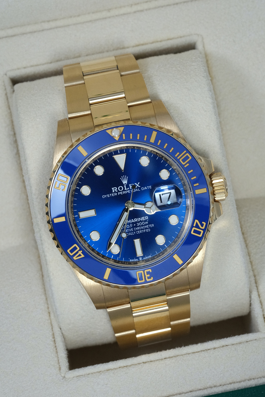 Часы Rolex  Submariner Yellow Gold Blue  126618LB