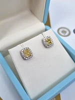 Украшение GIA  Серьги 1,00/1,00 ct. W To X/VVS2-VS2   