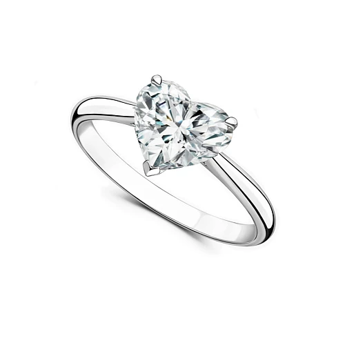 Украшение GIA  Кольцо с бриллиантом 1,50 ct. L/Internally Flawless "Неаrt"   