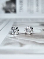 Украшение GIA  Серьги 1,01/1,01 ct. I/Si2 (3 Excellent) Round Diamonds   