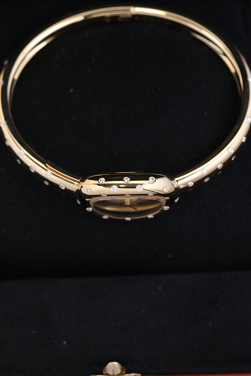 Часы Cartier  Baignoire Yellow Gold and Diamonds 16  WJBA0064