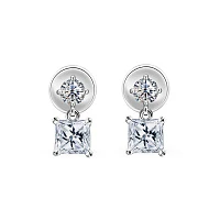 Украшение GIA  Серьги с бриллиантами "Princess Cut"   