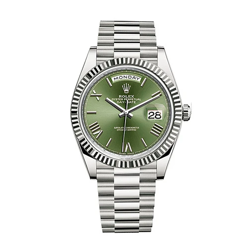 Часы Rolex  Oyster Perpetual White Gold Day-Date Olive Dial  228239-0033