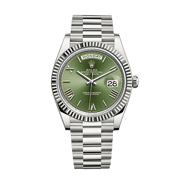 Часы Rolex  Oyster Perpetual White Gold Day-Date Olive Dial  228239-0033