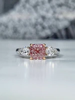 Украшение GIA  Кольцо с бриллиантом 1,50 ct. Light Pink/VS2   