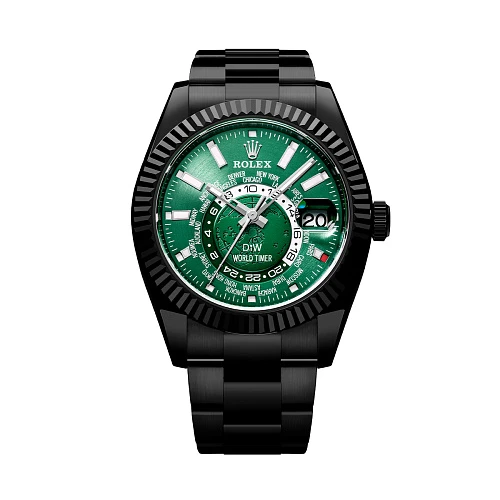Заказать DiW  Rolex World Timer Black Dlc Green  