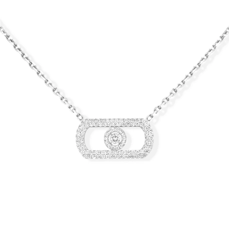Украшение Messika  So Move Pavé Necklace  So Move Pavé-Set Necklace 12945-WG 