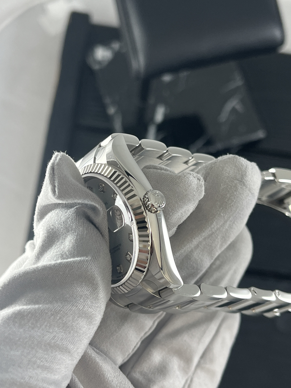 Часы Rolex  Datejust 36Mm Steel & White Gold Diamonds Mother Of Pearl  126234-0020