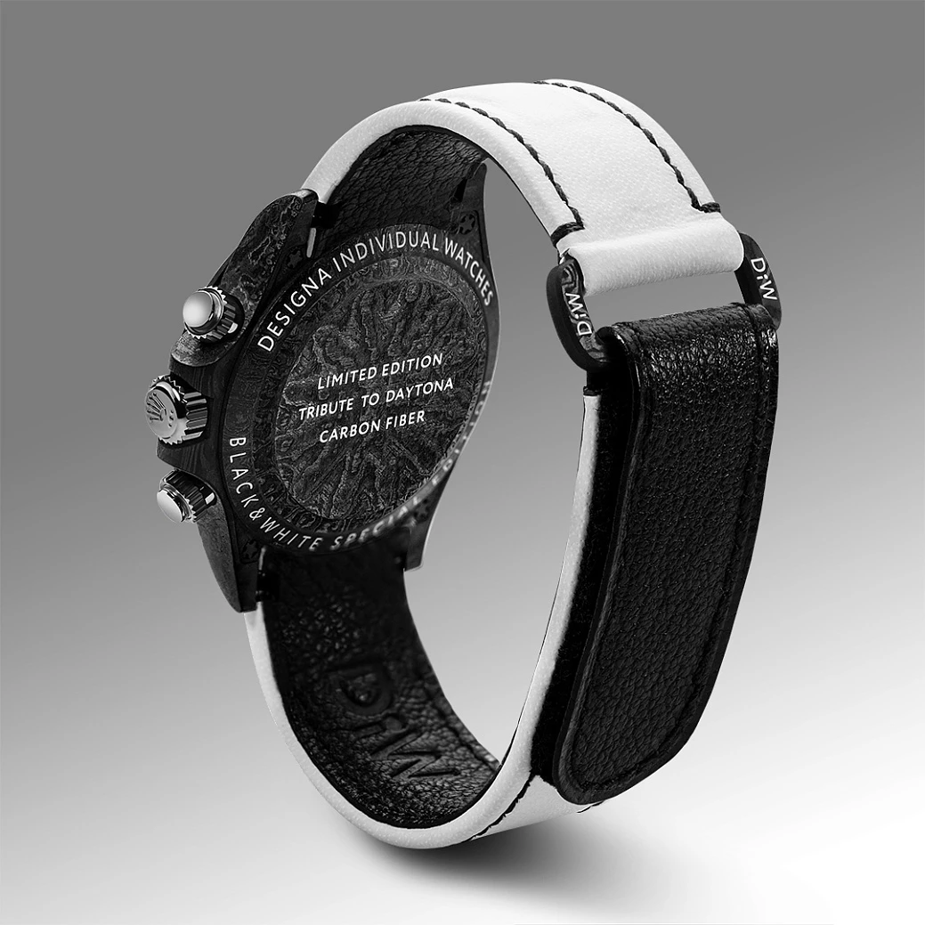 Заказать DiW  Rolex Daytona 40 Mm Black &amp; White Gold_Arabic  