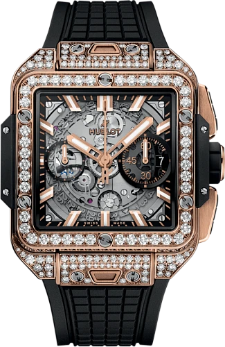 Заказать Hublot  Shaped Square Bang Unico King Gold Pave  821.OX.0180.RX.1604