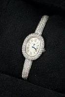 Часы Cartier  Custom Baignoire Full Diamonds Pave Size 16 White Gold  HPI01607