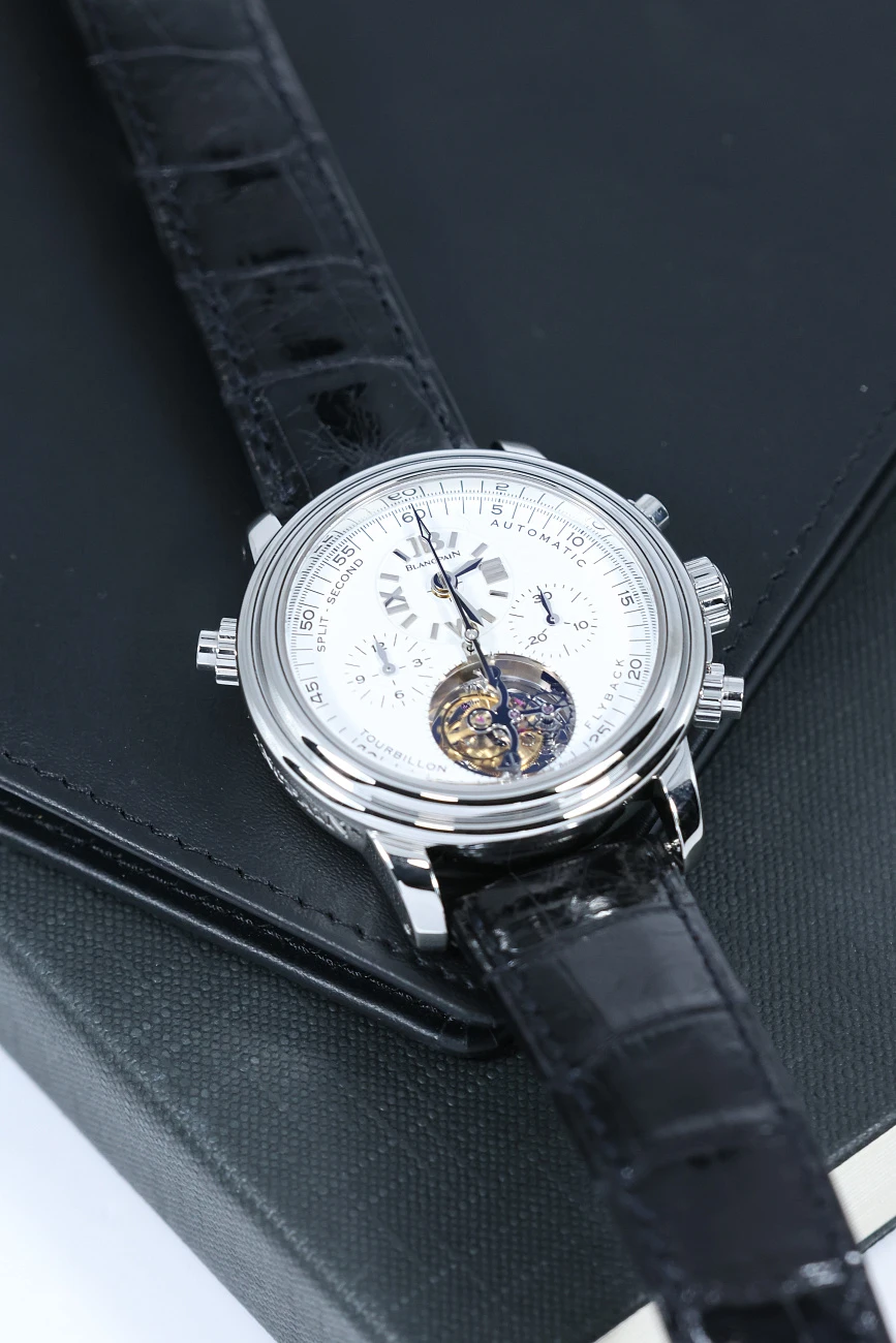 Часы Blancpain  Leman Platinum Tourbillon Split Second Chronograph 38mm  2189F 3427 63B