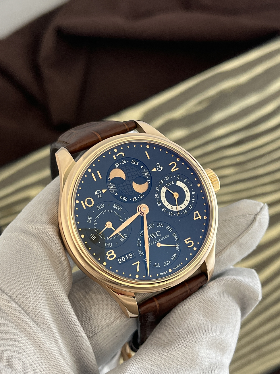 Часы Iwc  Portuguese Perpetual Calendar Rose Gold  IW503202