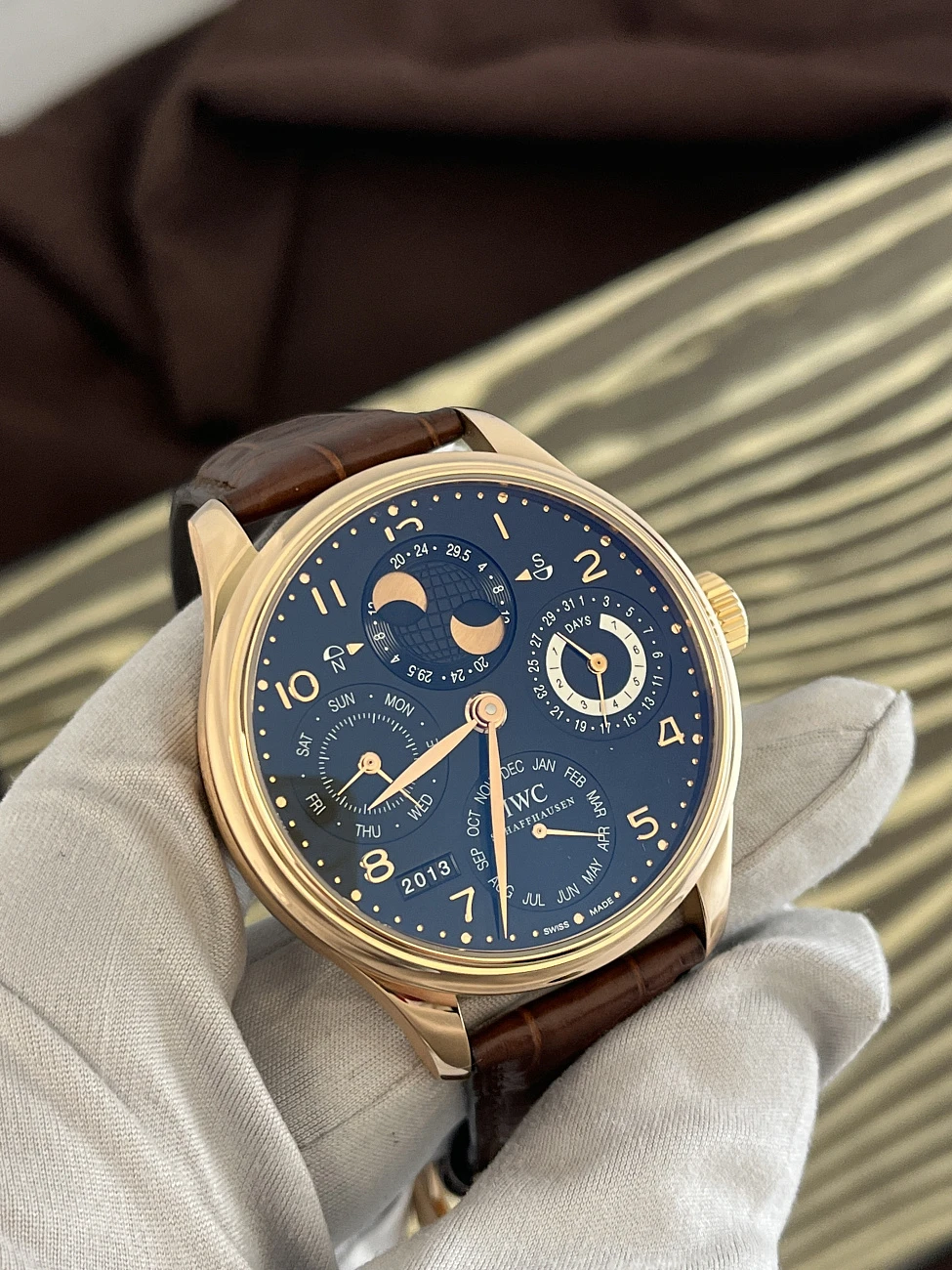 Часы Iwc  Portuguese Perpetual Calendar Rose Gold  IW503202