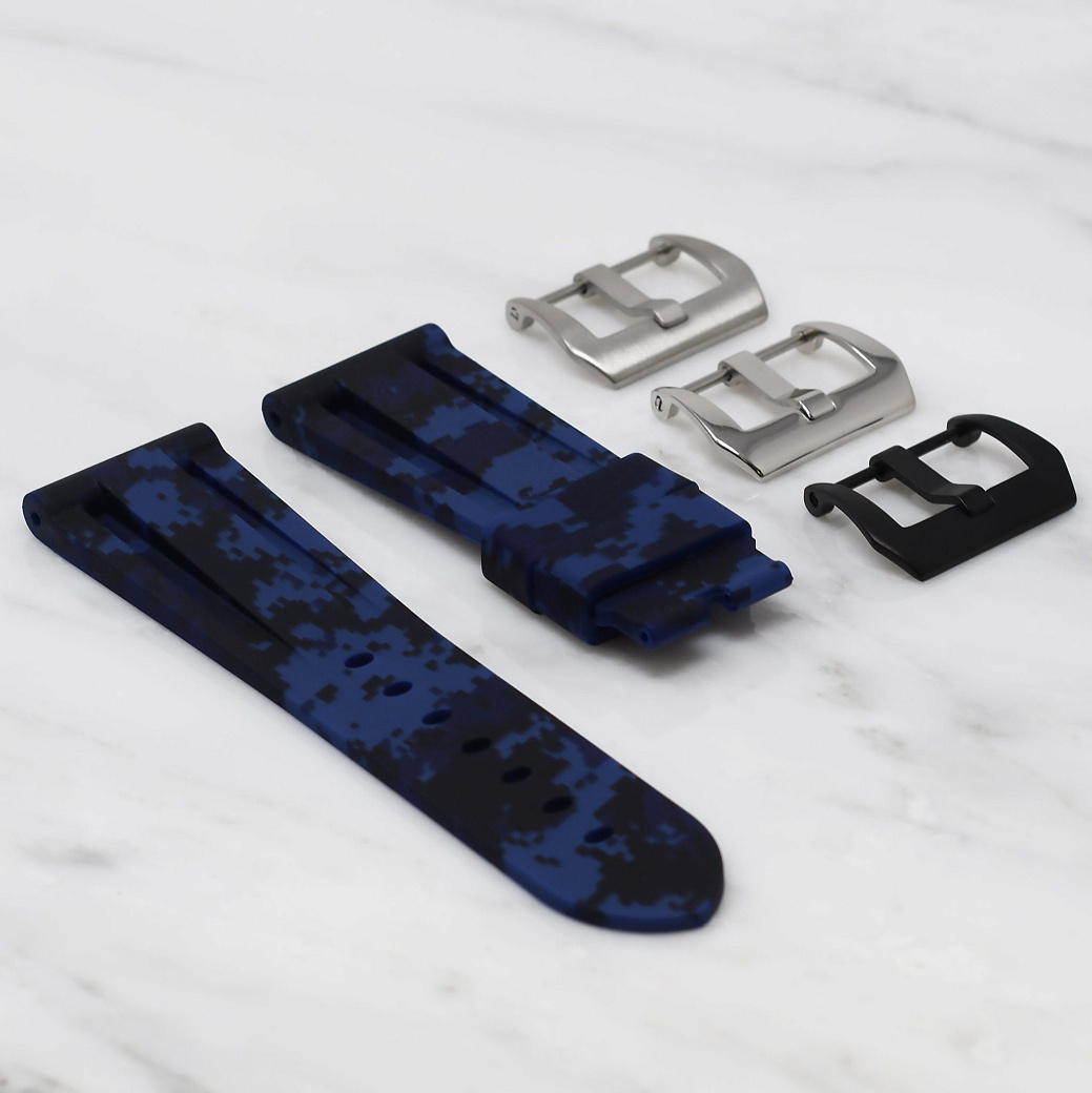 Часовой ремешок Panerai  Ремешок Для Часов Blue Digi Camo 44/47Mm Strap  