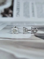 Украшение GIA  Серьги 1,00/1,01 ct. H/VS1 (Asscher cut)   