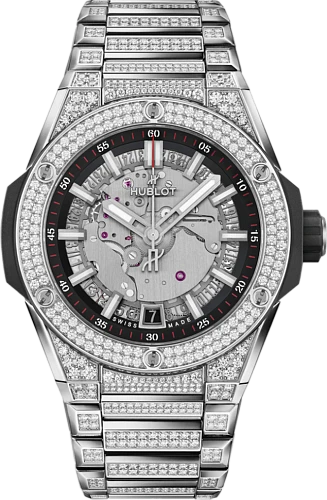 Заказать Hublot  Big Bang Integrated Time Only Titanium Pave  456.NX.0170.NX.3704