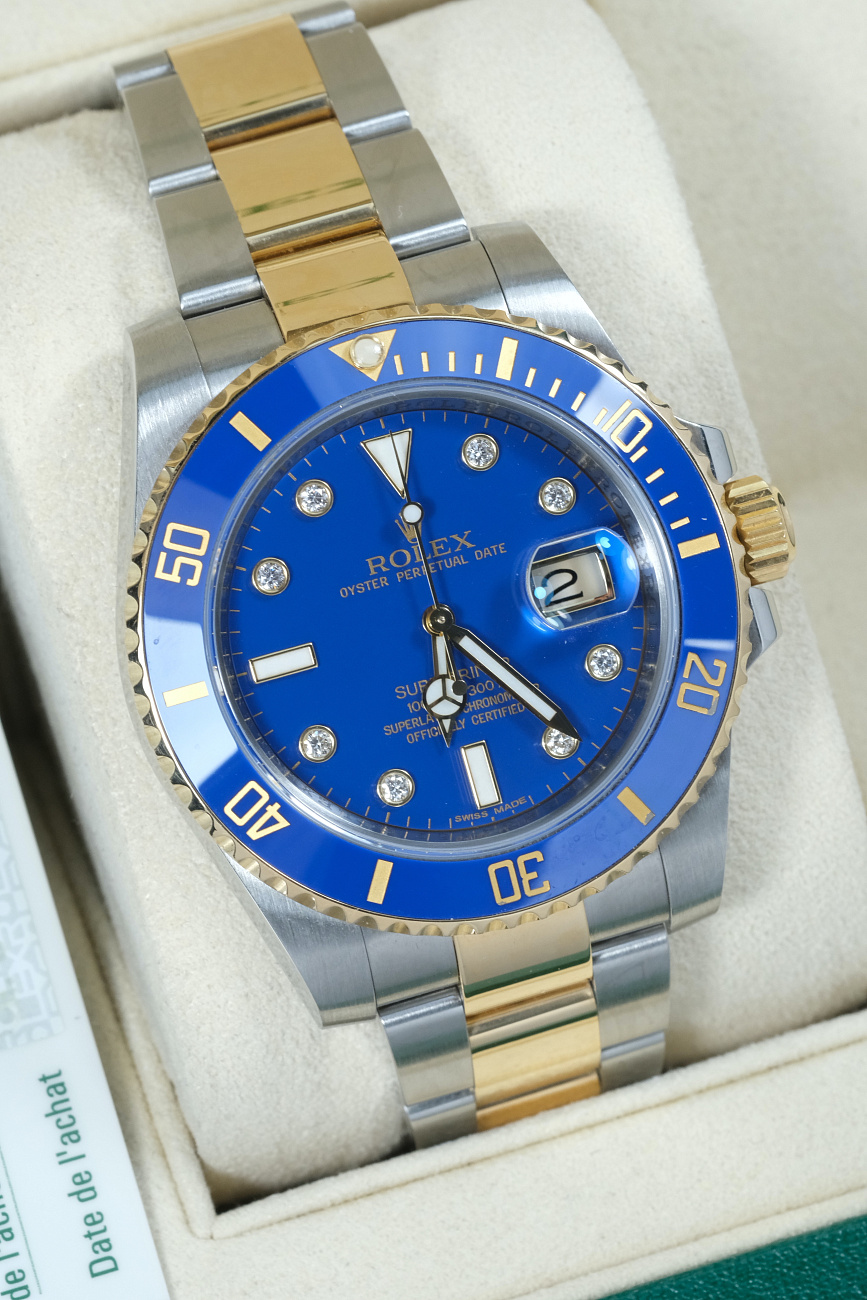 Часы Rolex  Submariner Blue Diamonds Dial  116613LB