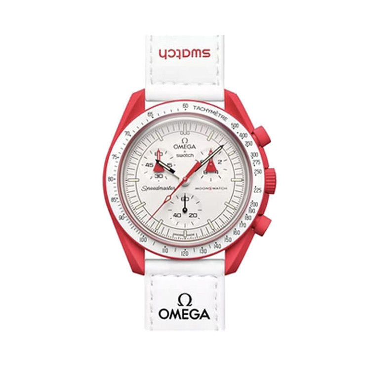 Часы Omega  X Swatch Moonswatch Bioceramic Mission To Mars  SO33R100