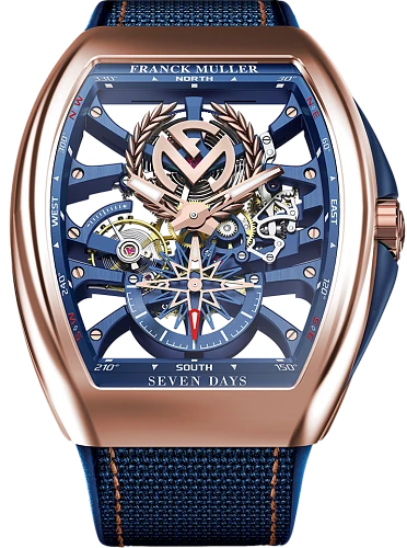 Заказать Franck Muller  Mens Collection Vanguard Yachting Anchor Skeleton Emblem  V 45 S6 SQT ANCRE FM YACHT (BL) RG