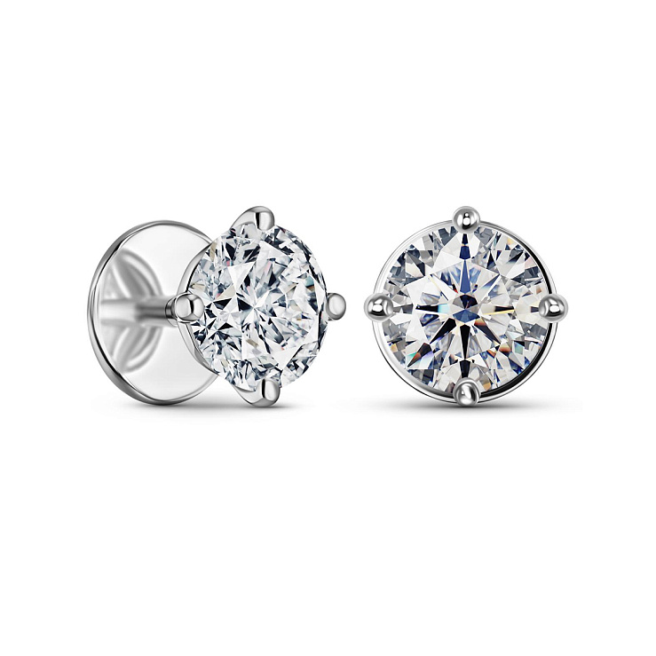 Украшение NO NAME  Серьги С Бриллиантами 1,00 G/Vs1; 1,00 G/Vs2   