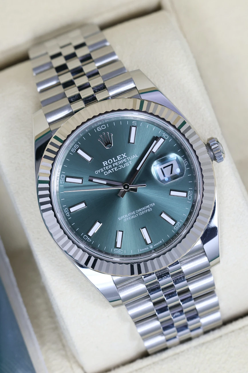 Часы Rolex  Datejust 41Mm Mint Green   126334