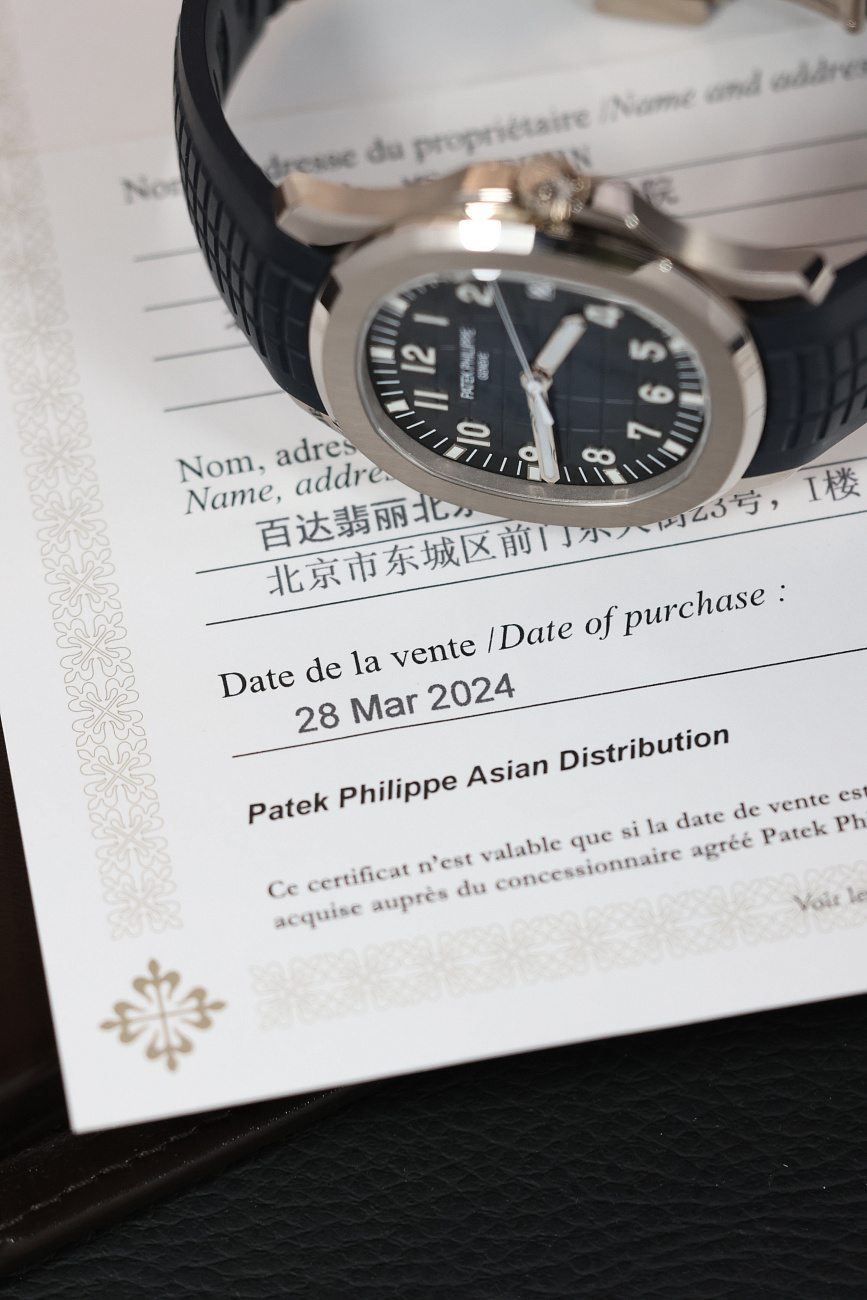 Часы Patek Philippe  Aquanaut White Gold Blue Dial  5168G-001