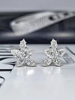 Украшение GIA  Cluster Diamond Earrings 4,65 ct. H/VS1   