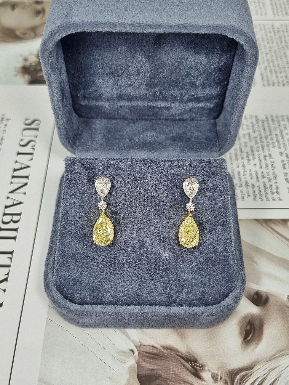 Украшение GIA  Серьги с бриллиантами 3,02/3,02 ct. W to X/VVS2-VS2   