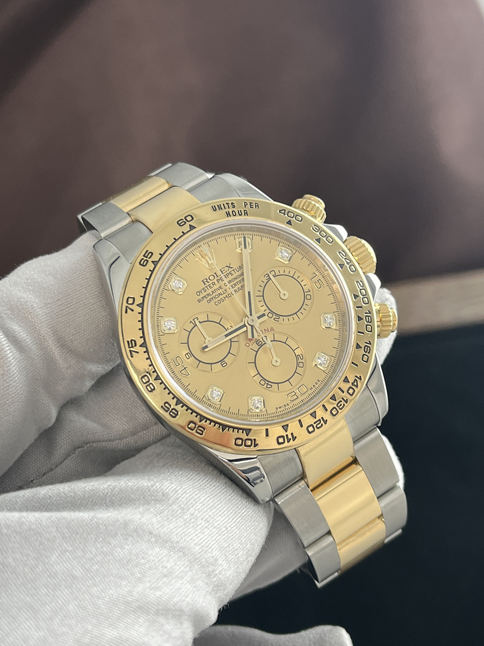 Часы Rolex  Oyster Perpetual Cosmograph Daytona Champagne Dial 8 Diamonds  116503