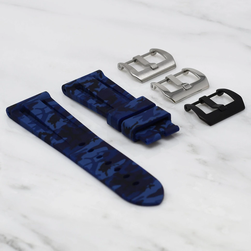 Часовой ремешок Panerai  Ремешок Для Часов Blue Camo 44/47Mm Strap  