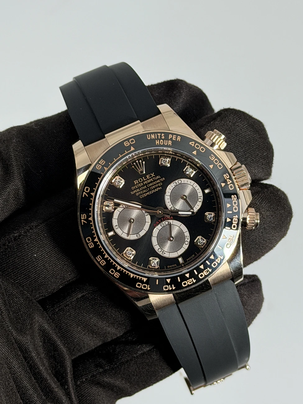 Часы Rolex  Сosmograph Daytona Oysterflex Black Dial And Diamonds  126515LN