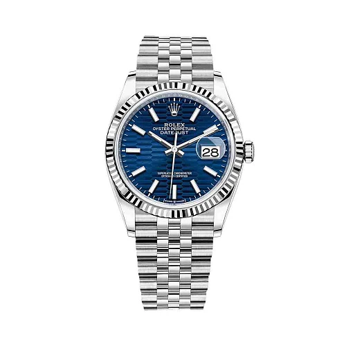 Часы Rolex  Datejust 36mm Steel & White Gold Blue Motif Dial Discontinued  126234
