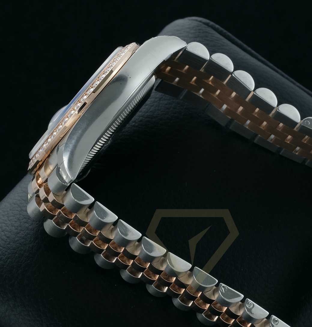 Часы Rolex  Oyster Perpetual Datejust 36 Mm Everose Rolesor Factory Diamonds 2021  126281RBR