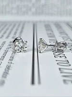 Украшение GIA  Серьги 1,02/1,05 ct. J/IF (3 Excellent) Round Diamonds   