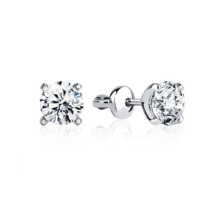 Украшение GIA  Серьги 1,11/1,11 ct. K/VS2 (3 Excellent) Round Diamonds   