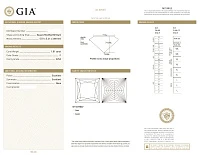 Украшение GIA  Серьги с бриллиантами "Princess Cut"   