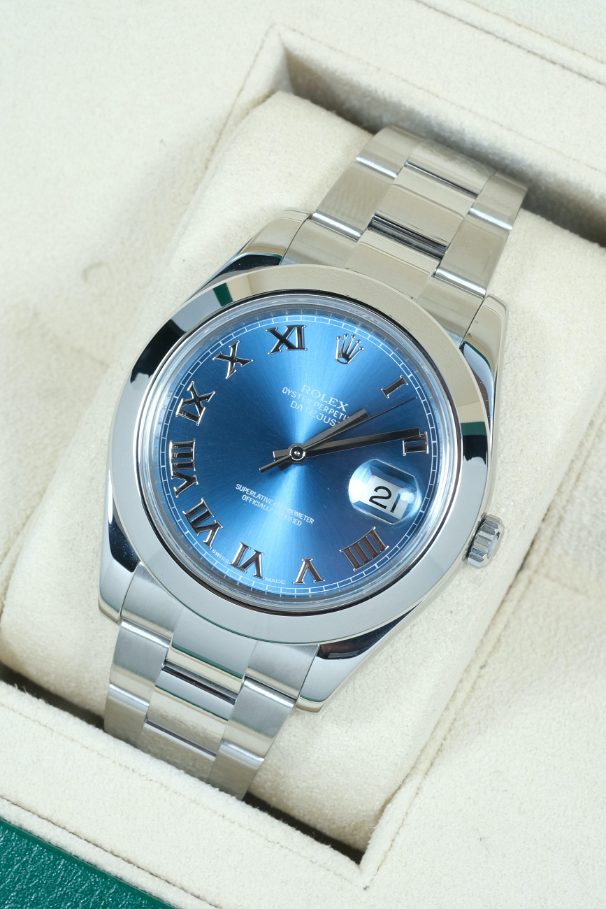Часы Rolex  Datejust Ii 41Mm Azzurro Blue  116300