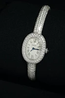 Часы Cartier  Baignoire Full Diamonds Pave Size 16 White Gold  HPI01773