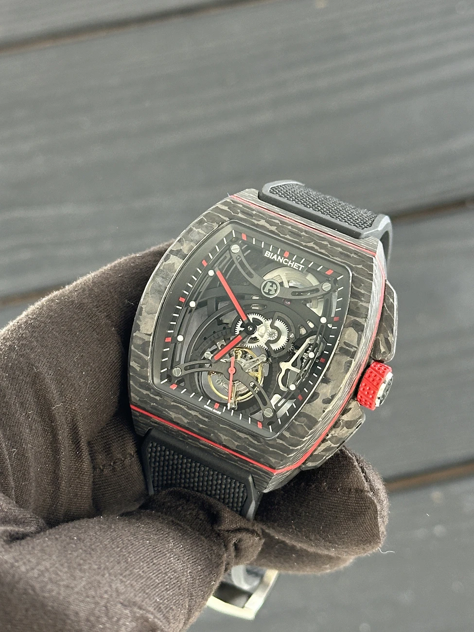 Часы Bianchet  Carbon Red Tourbillon Openwork Limited Edition  B1.618